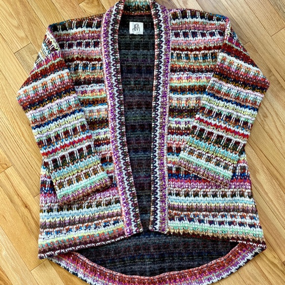 Lovely boho Anthropologie rainbow woven cardigan-jacket - by dRA Los Angeles - Picture 3 of 8